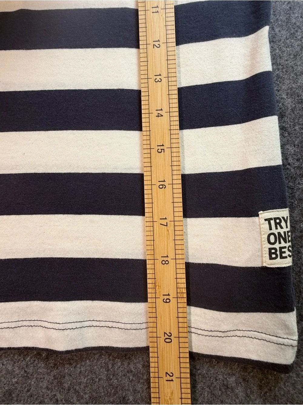 Zara Kids Navy &‎ Cream Striped Long Sleeve Tee Size 8 NWT Coastal Classic